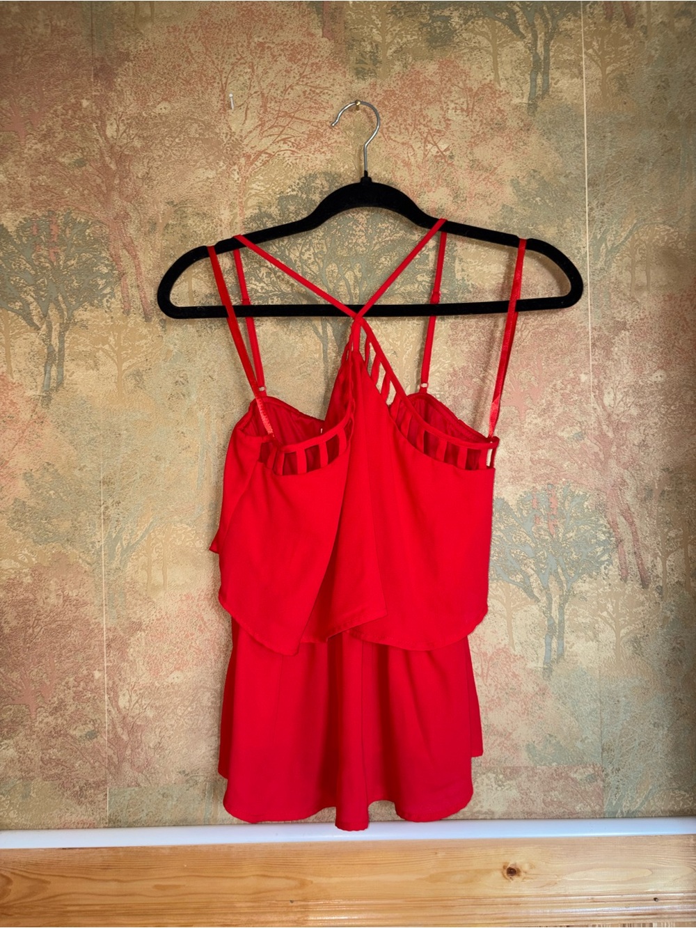 Monteau | Red Halter Cut Out TankTop